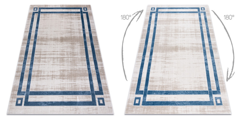 Dywan NOBLE nowoczesny1539 68 Ramka vintage przecierany - 120x170 cm