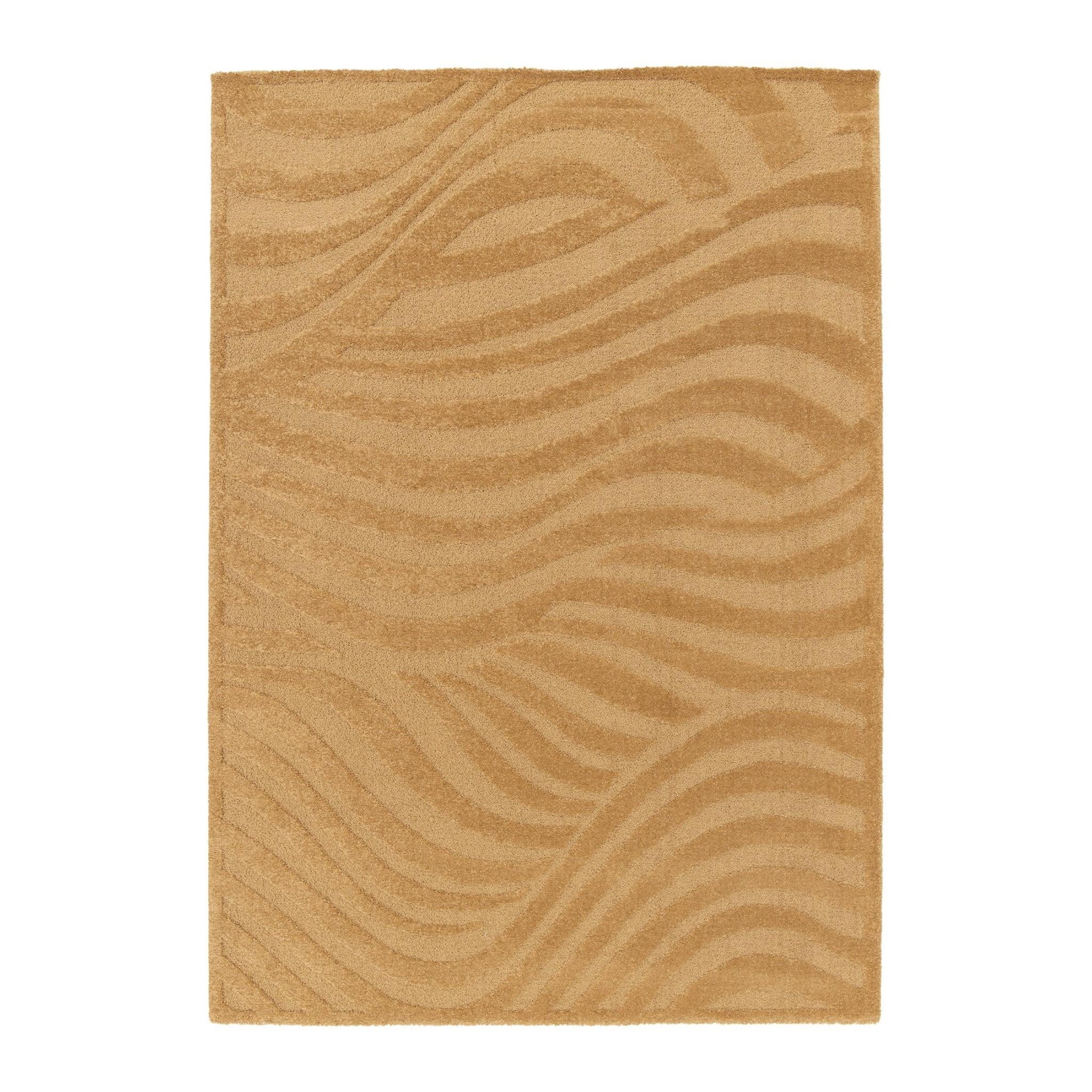 AFK Living vloerkleed Wave - reliëfeffect - kastanje - 160 x 230 cm
