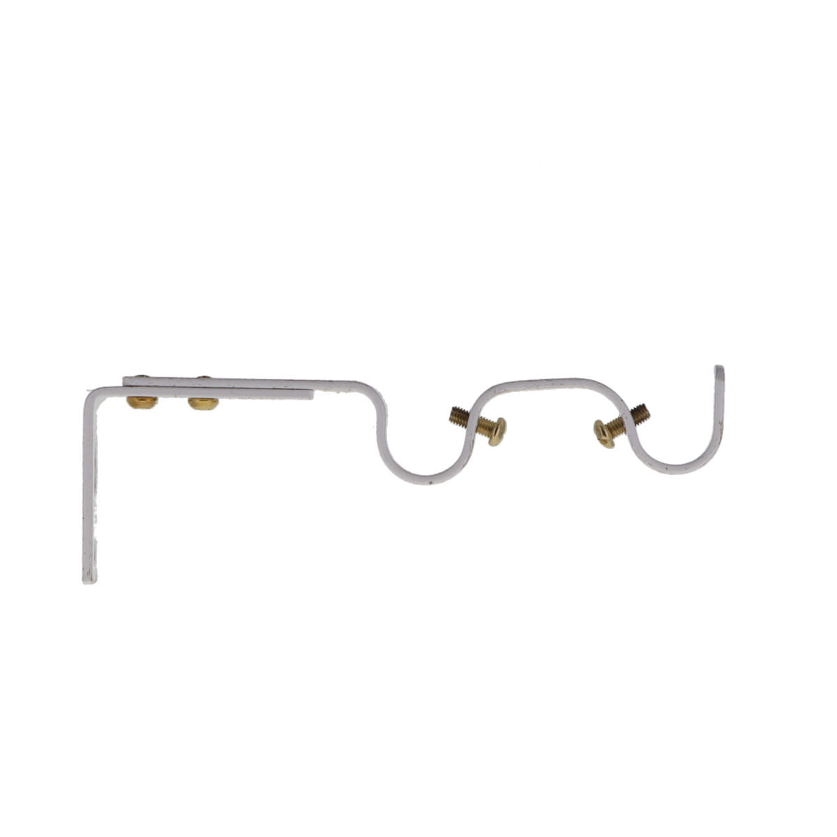 Conjunto de 2 suportes duplos branco para calha extensíveis