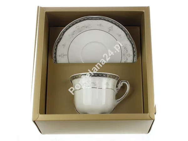 Filiżanka ze spodkiem 0,23 L / 14,5 cm (do kawy) Ćmielów - Bolero E361 GIFT BOX