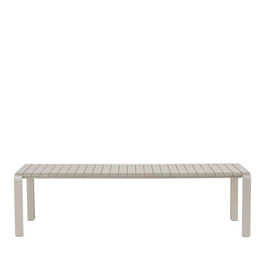 VONDEL - Banc de jardin en métal 175x45cm beige