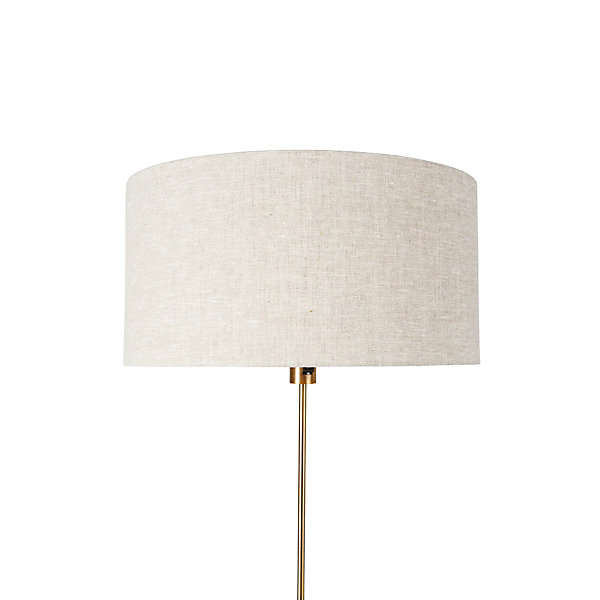 Lampadaire réglable bronze avec abat-jour gris clair 50 cm - Parte