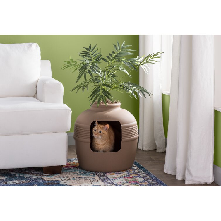 Lipton Covered Hidden Cat Litter Box with Decorative Planter