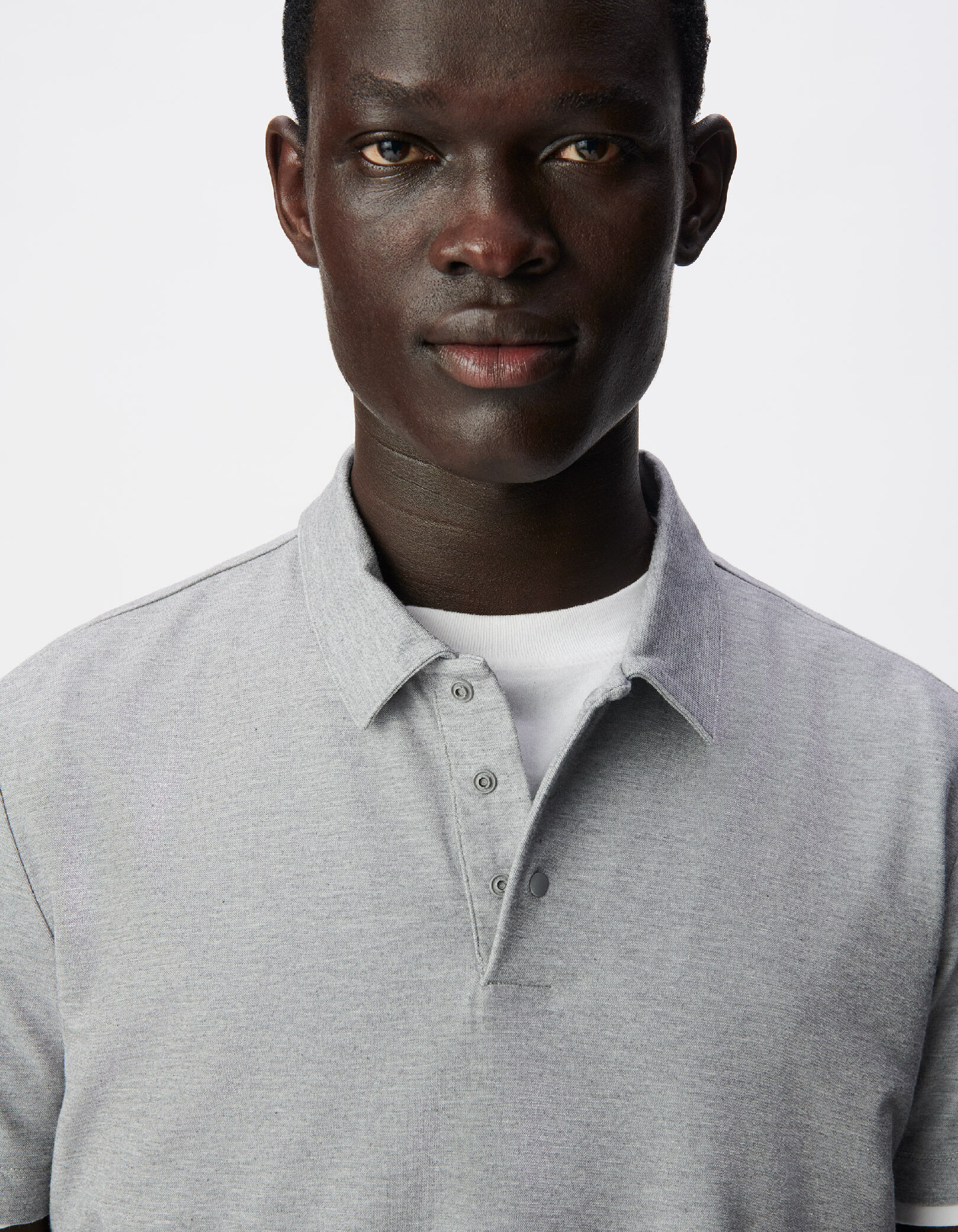 Polo manches courtes gris DRY FAST Homme