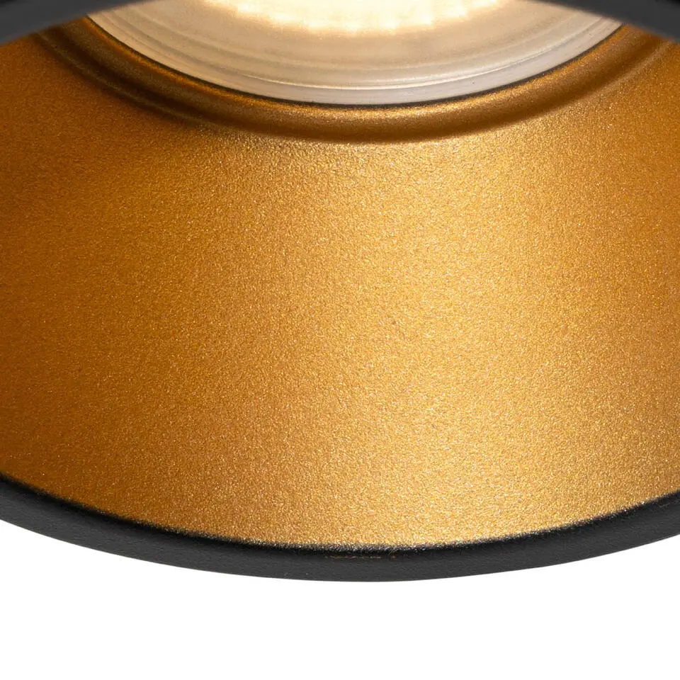 Qazqa inbouwspot dept zwart gu10