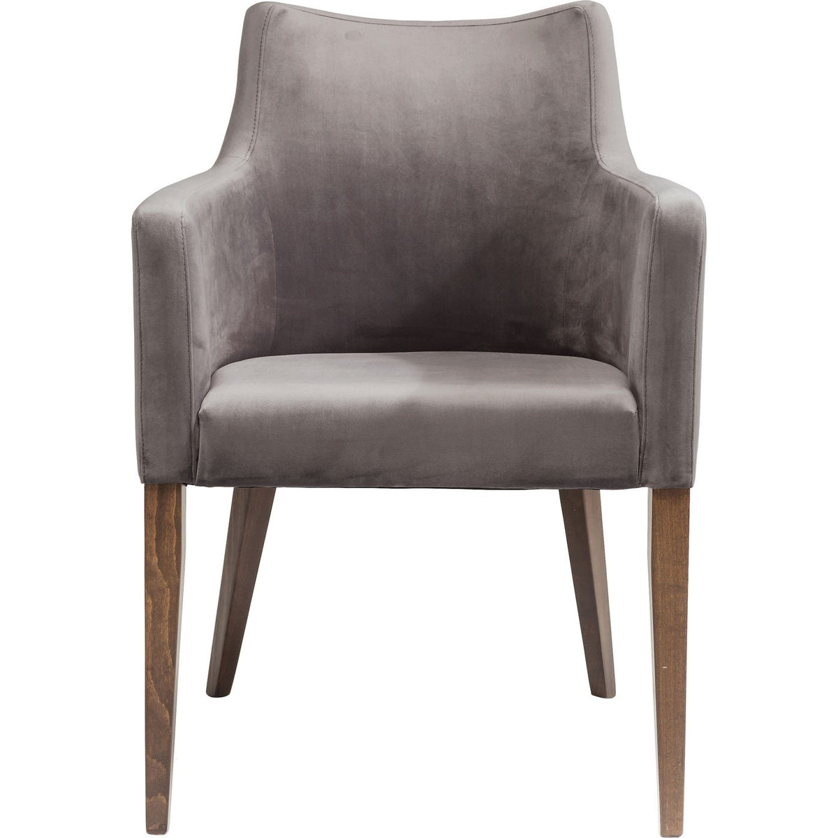 Kare Design Stoel met armleuningen Mode fluweel grijs