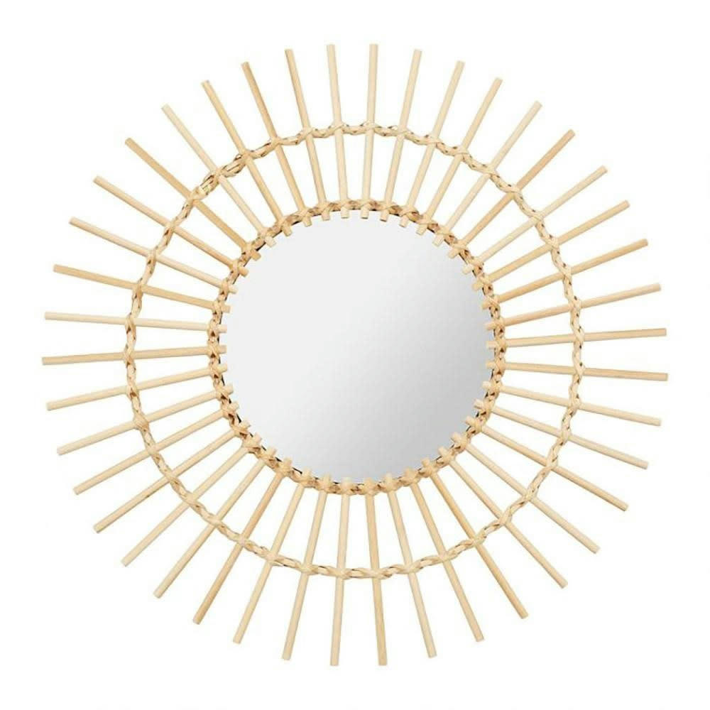 - Miroir bambou soleil D50cm