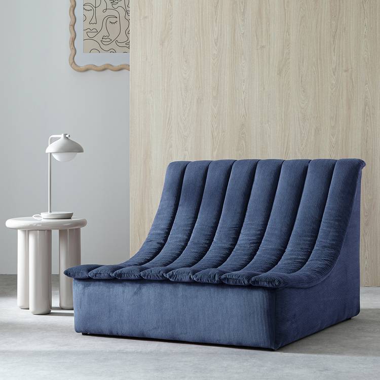 Habitat 60 Scoop Fabric Chair - Navy