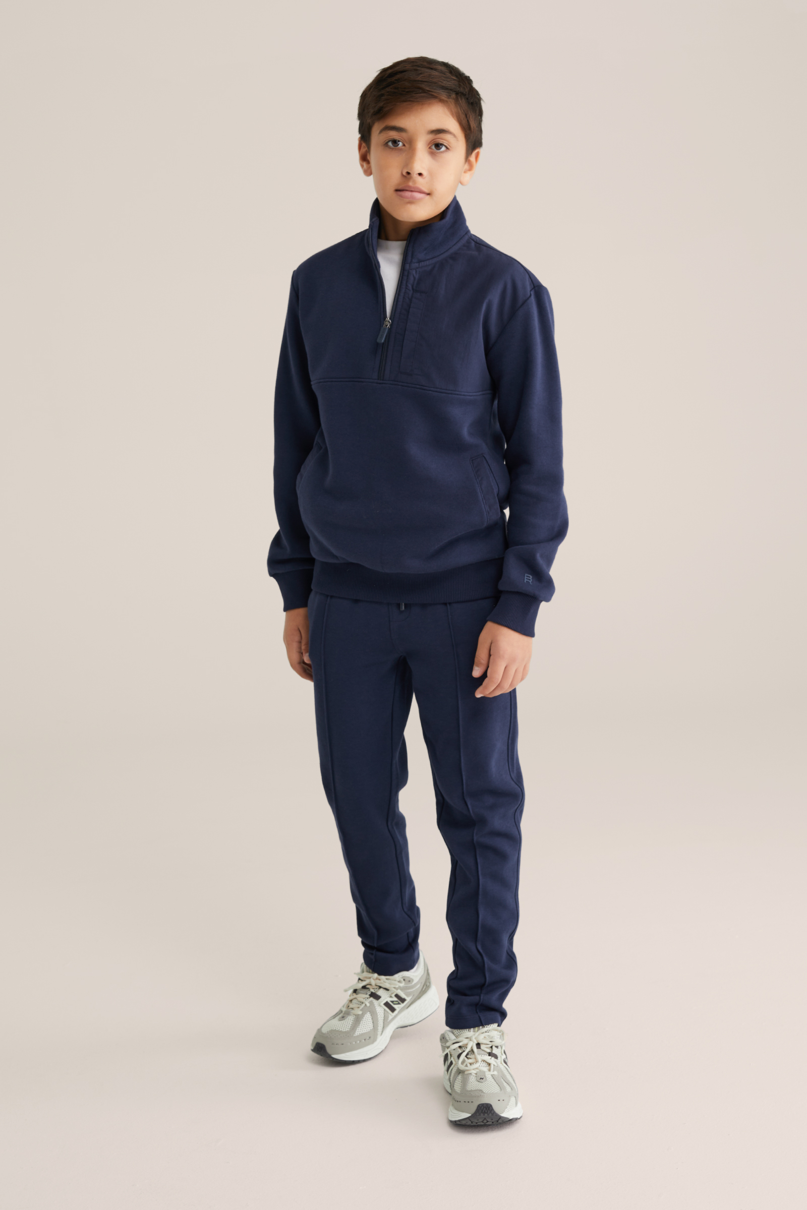 Jongens sweater met quarter-zip