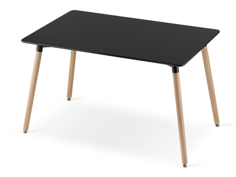 Zestaw Stół ADRIA 120cm x 80cm - czarny   4 krzesła WAT czarne