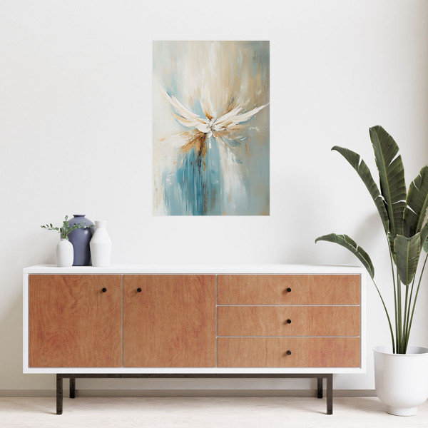 Naklejka samoprzylepna Feeby Abstrakcja Beżowy Turkusowy 20x30