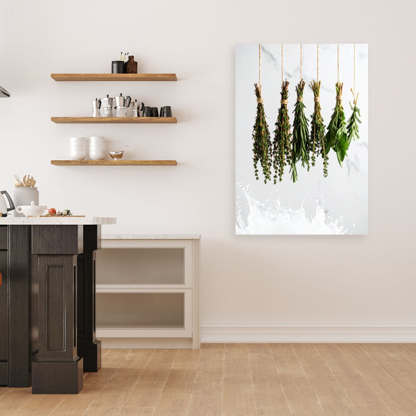 Obraz do kuchni jadalni restauracji, Zioła przyprawy rośliny 20x30
