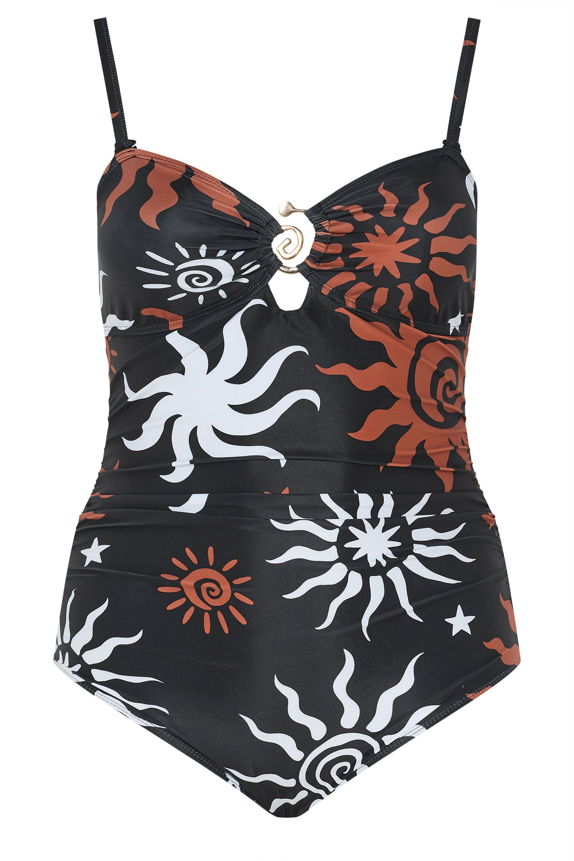 Yours Celestial Print Bandeau Swimsuit