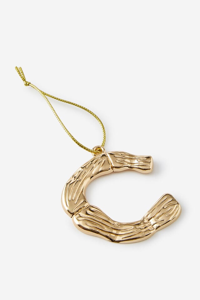 Metal Alphabet Christmas Ornament