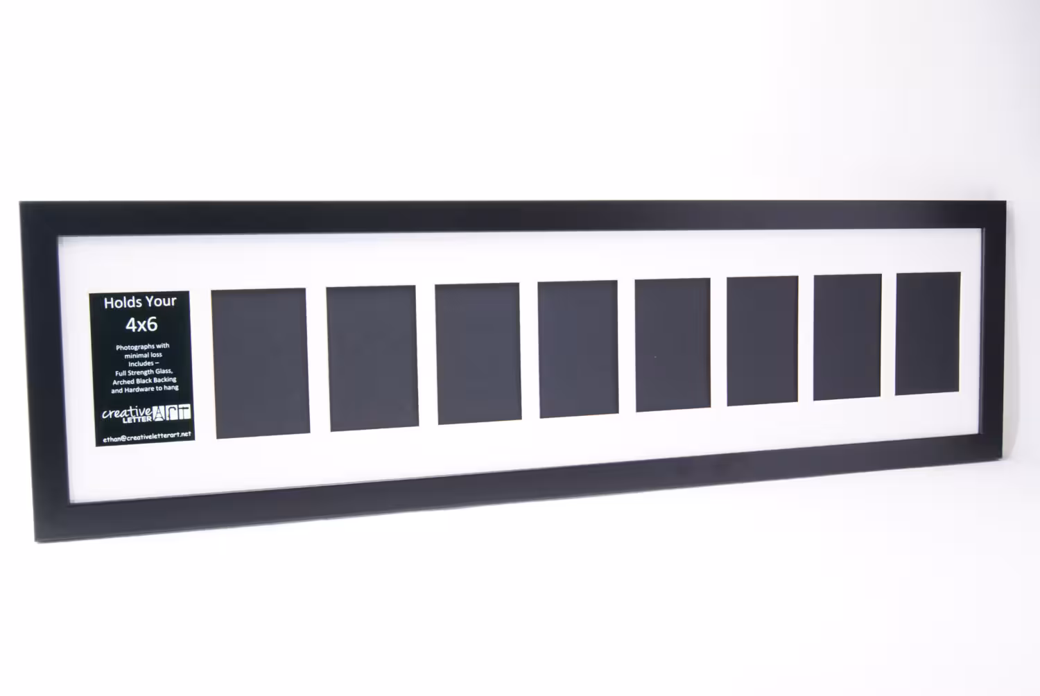 4x6 Multiple 3 4 5 6 7 8 9 10 11 12 13 14 Opening Black Picture Frame with Mat, Multi Opening Photo Frame Collage