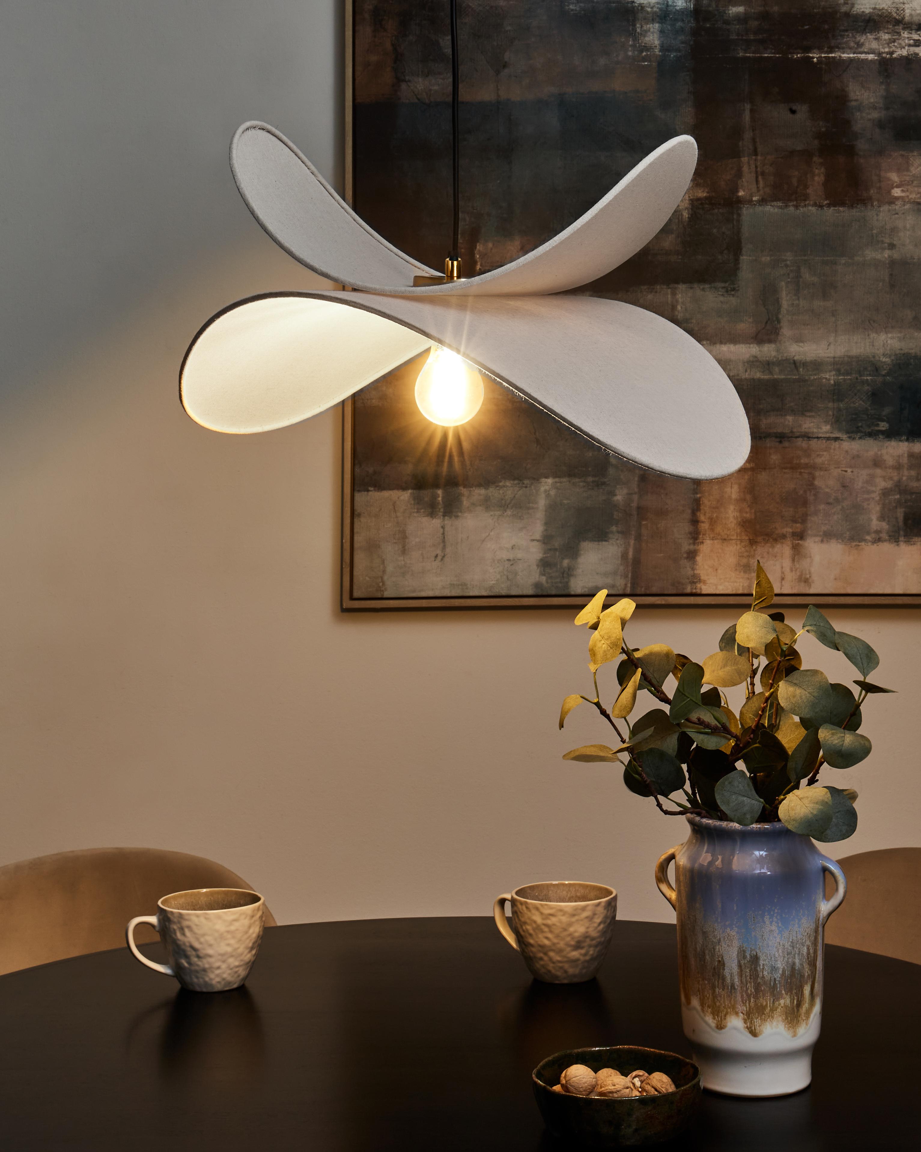 Pendant Lamp MASCOTA Linen Light Grey