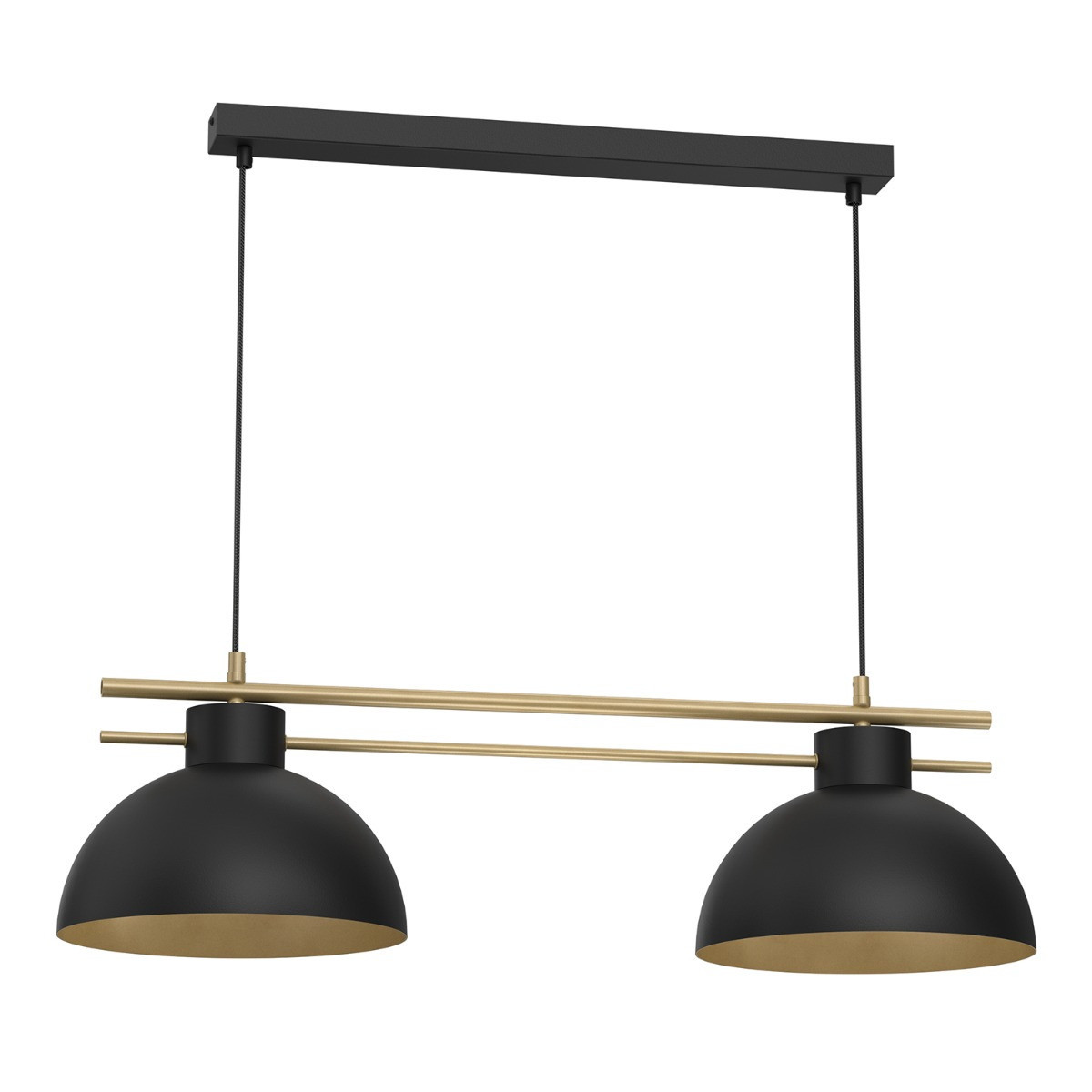 Lampa wisząca czarny mat-złoty mat Estate 2xE27x15W Luminex
