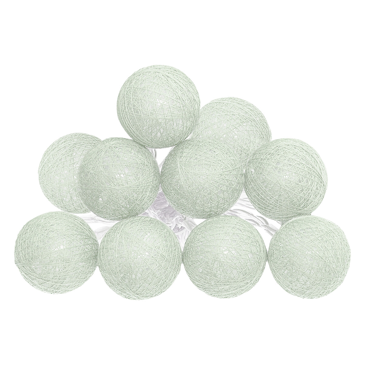 Battery powered LED garland Celadon blue, L.165 cm