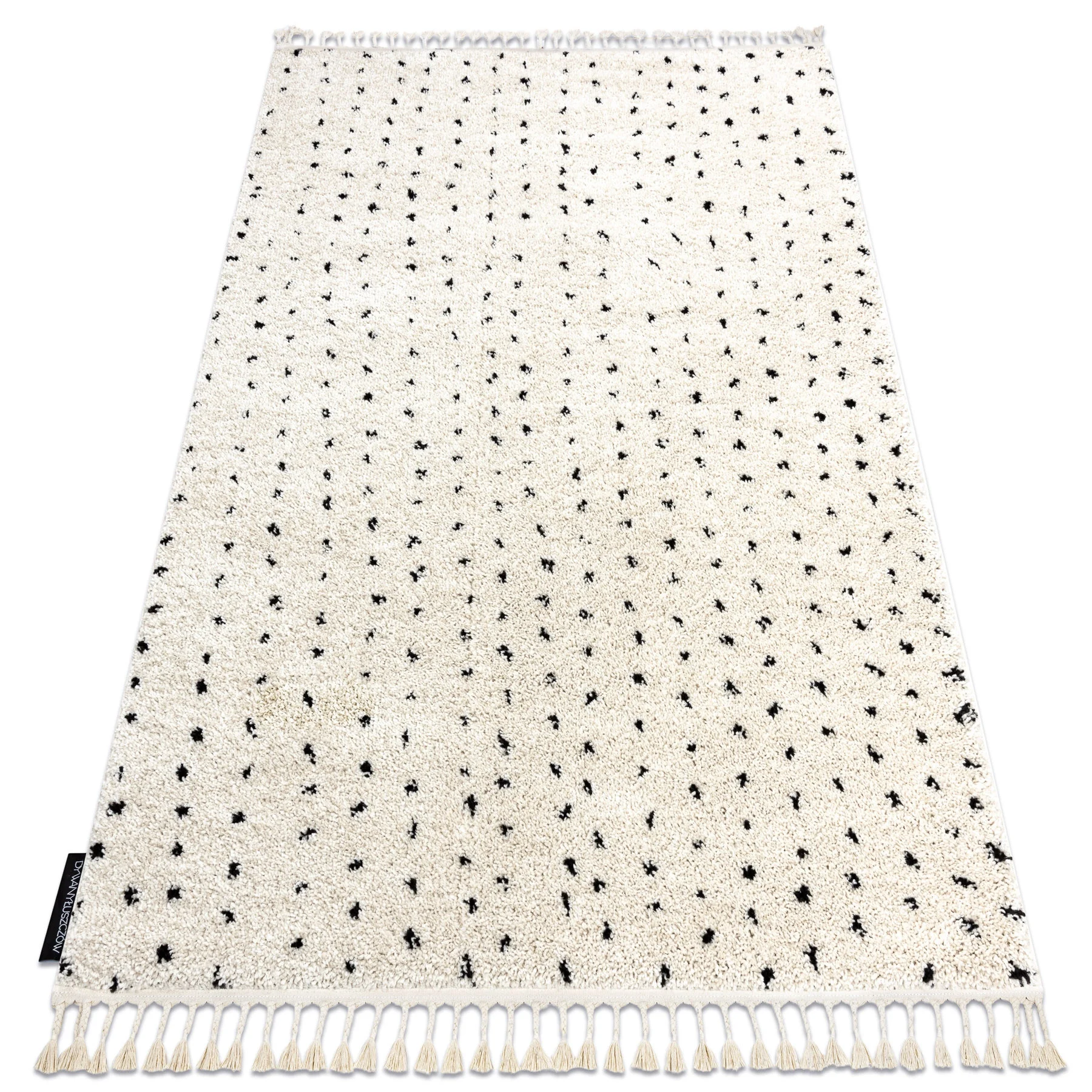 Dywan BERBER SYLA B752 kropki krem Frędzle berberyjski 80x150 cm