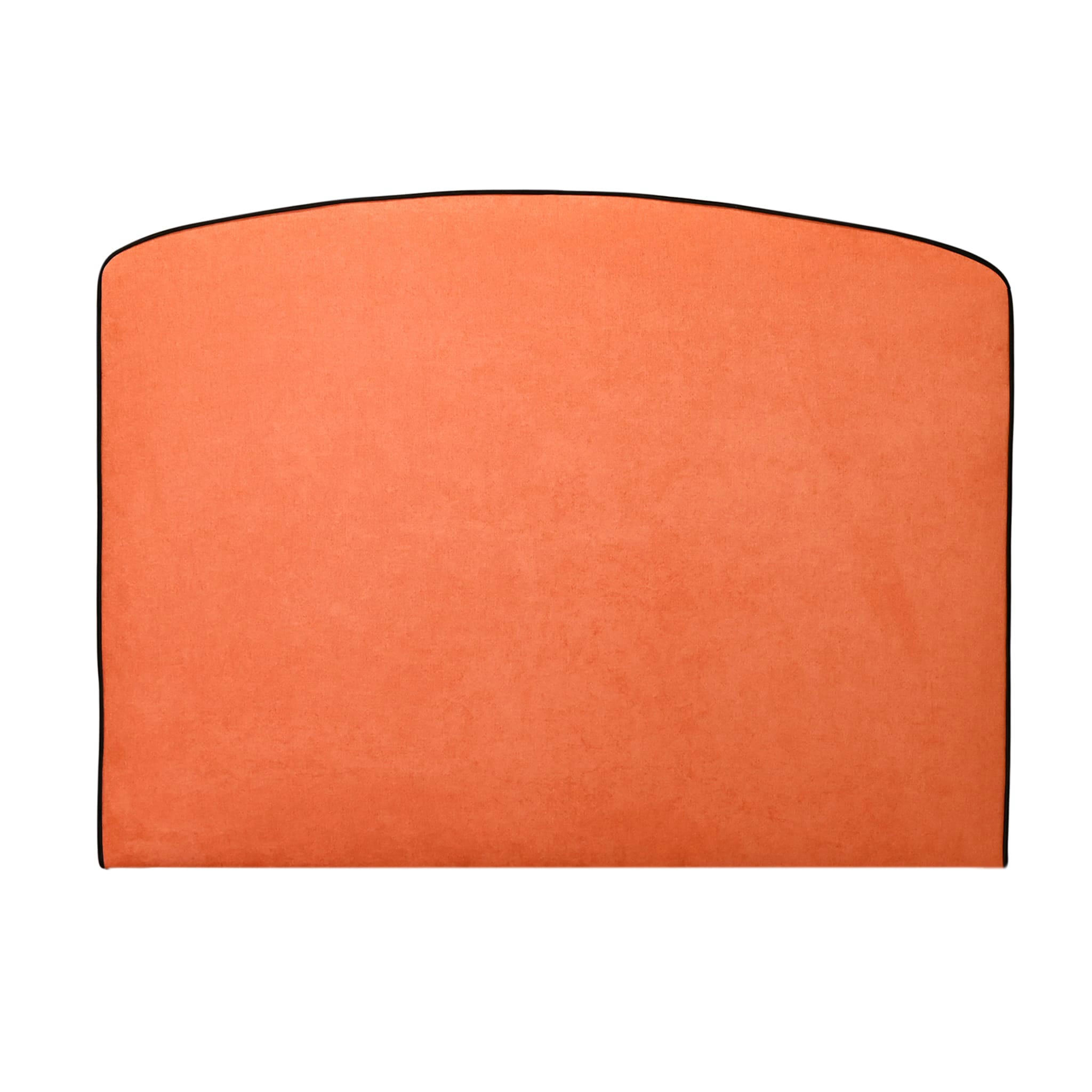 - Tête de lit en tissu orange 160 cm