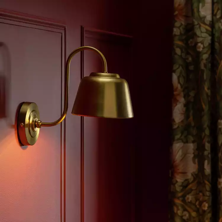 Habitat x Morris & Co. Library Brass Wall Light