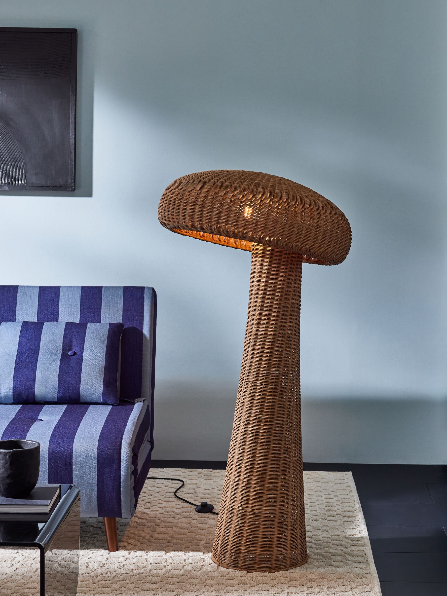 Leilani Rattan Floor Light in Natural