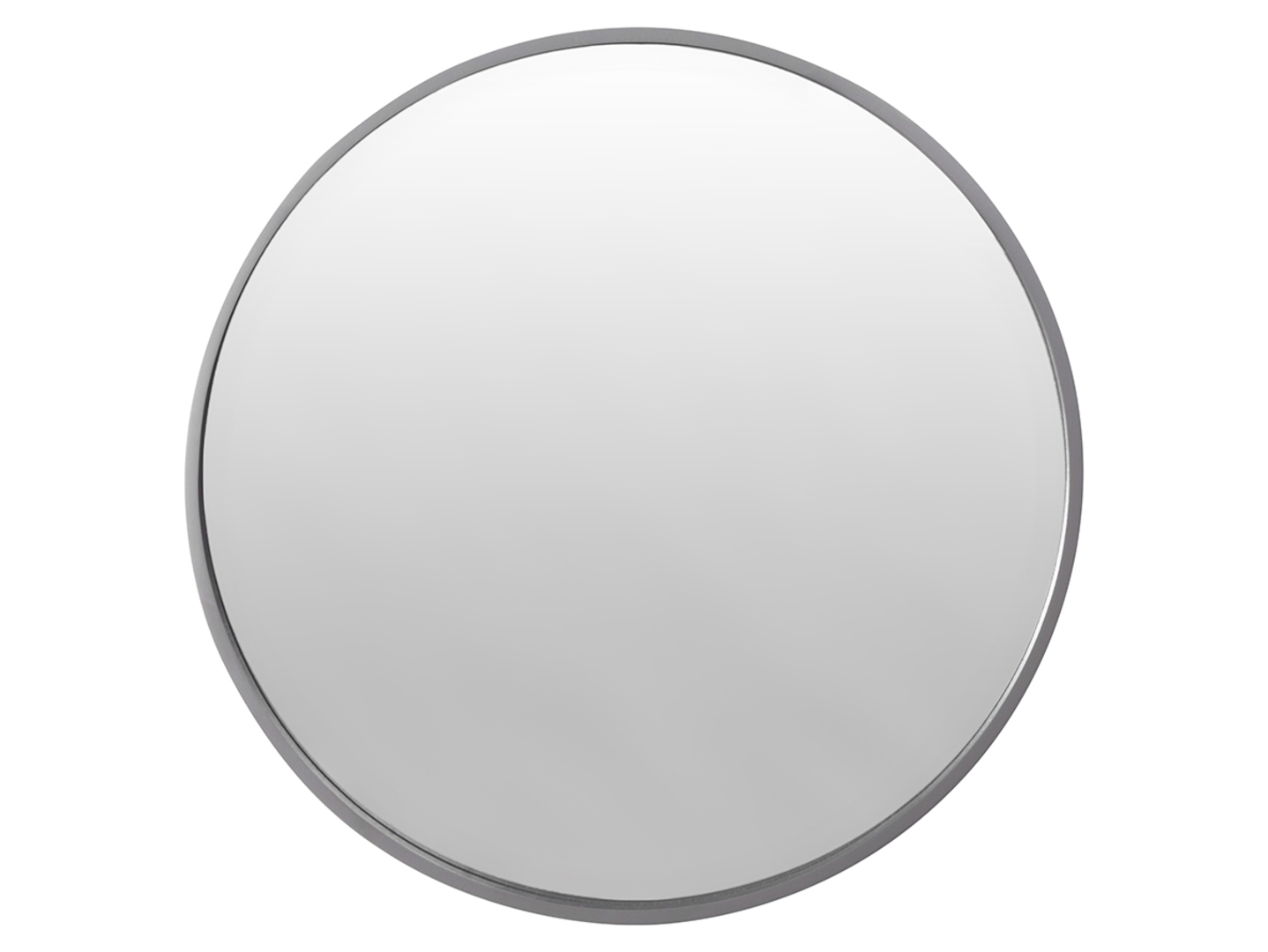 Lustro ścienne 50 cm okrągłe srebrne