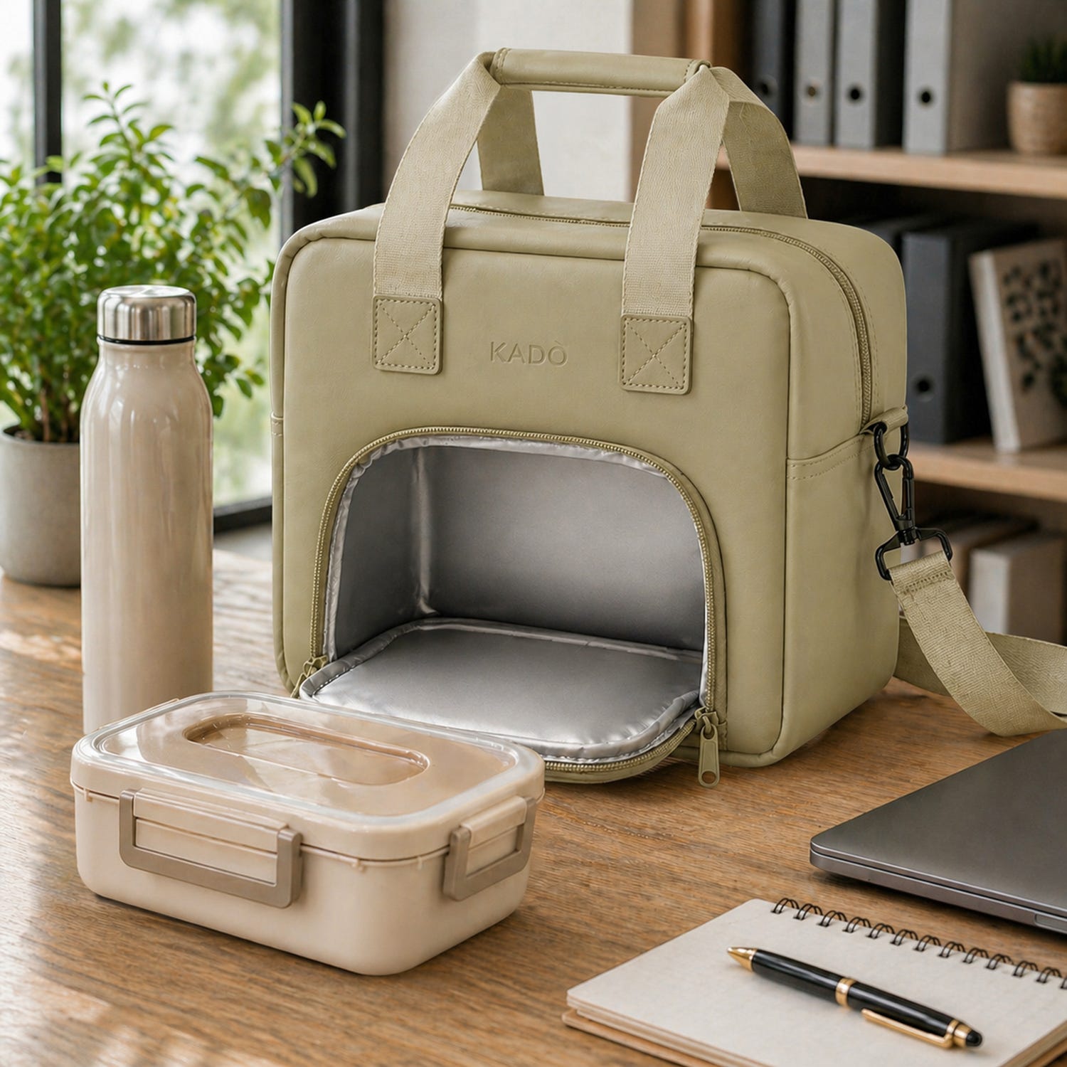 Borsa termica 10 L con tracolla taupe