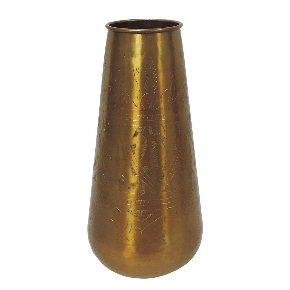 JAYA - Vase cylindrique aluminium motifs