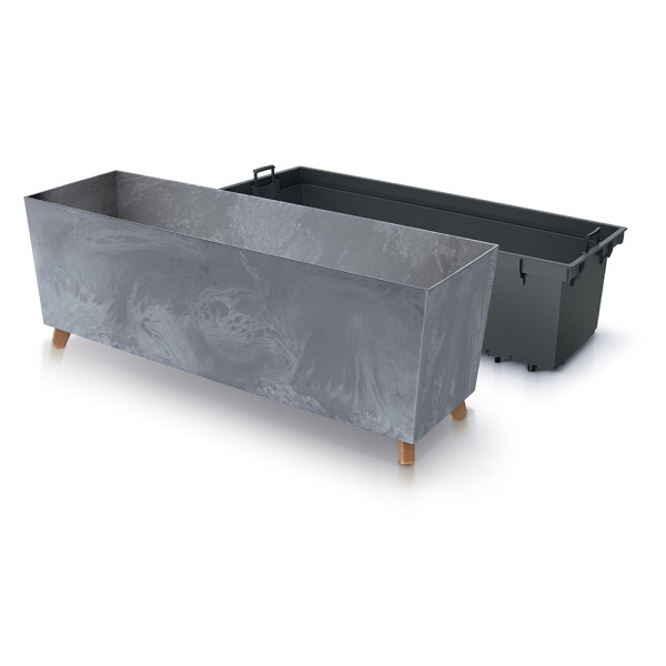 Donica ogrodowa z wkładem 77 x 23,5 x 30 cm Urbi Beton Effect PROSPERPLAST