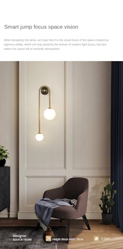 NNEOBA Modern Gold LED Wall Lamp: Illuminate Your Bedroom and Living Spaces with Style