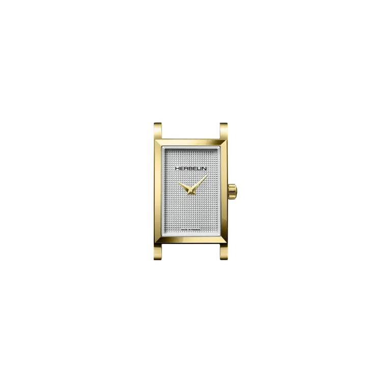 ANTARÈS – RECTANGLE – BLANC & PVD OR JAUNE