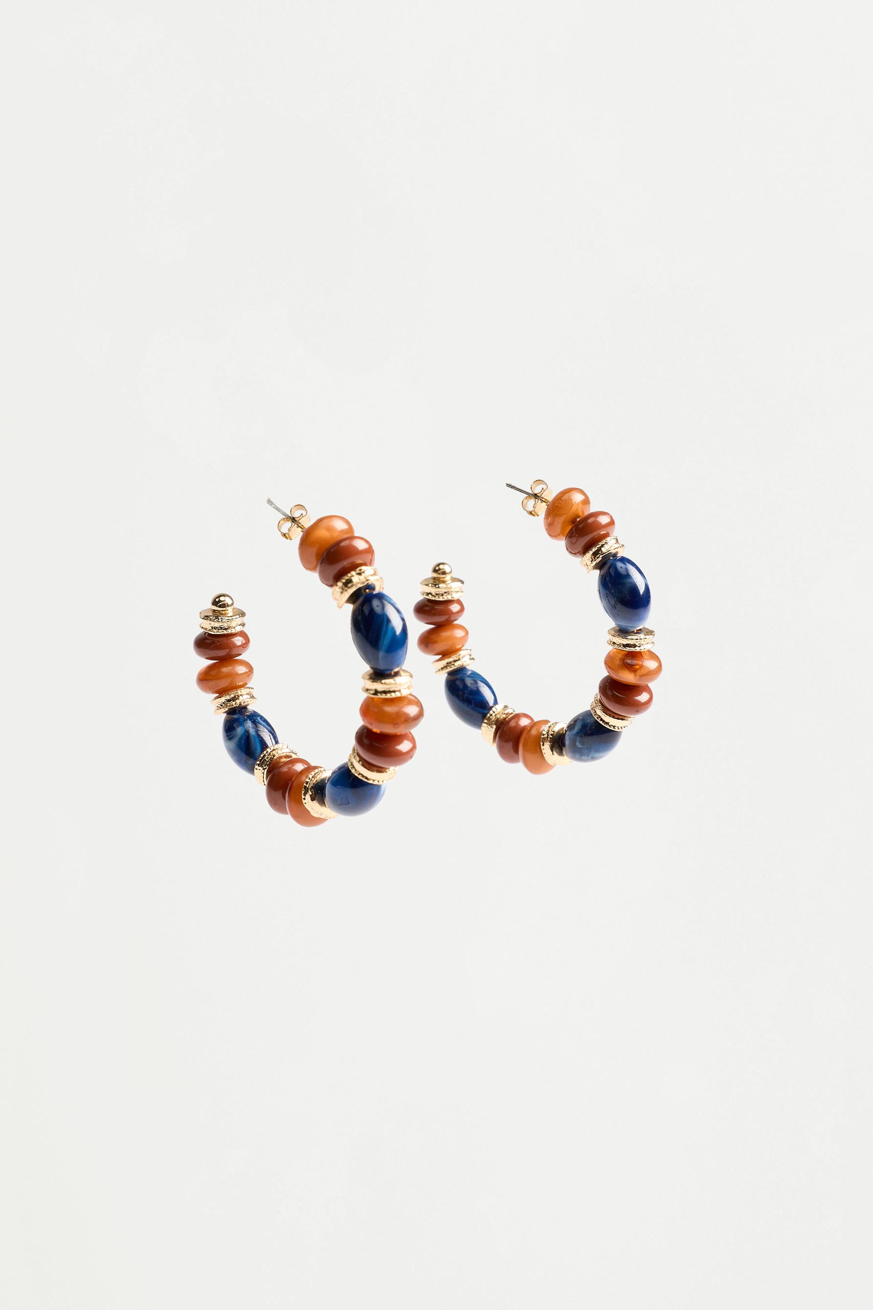 Pendientes aro piedras