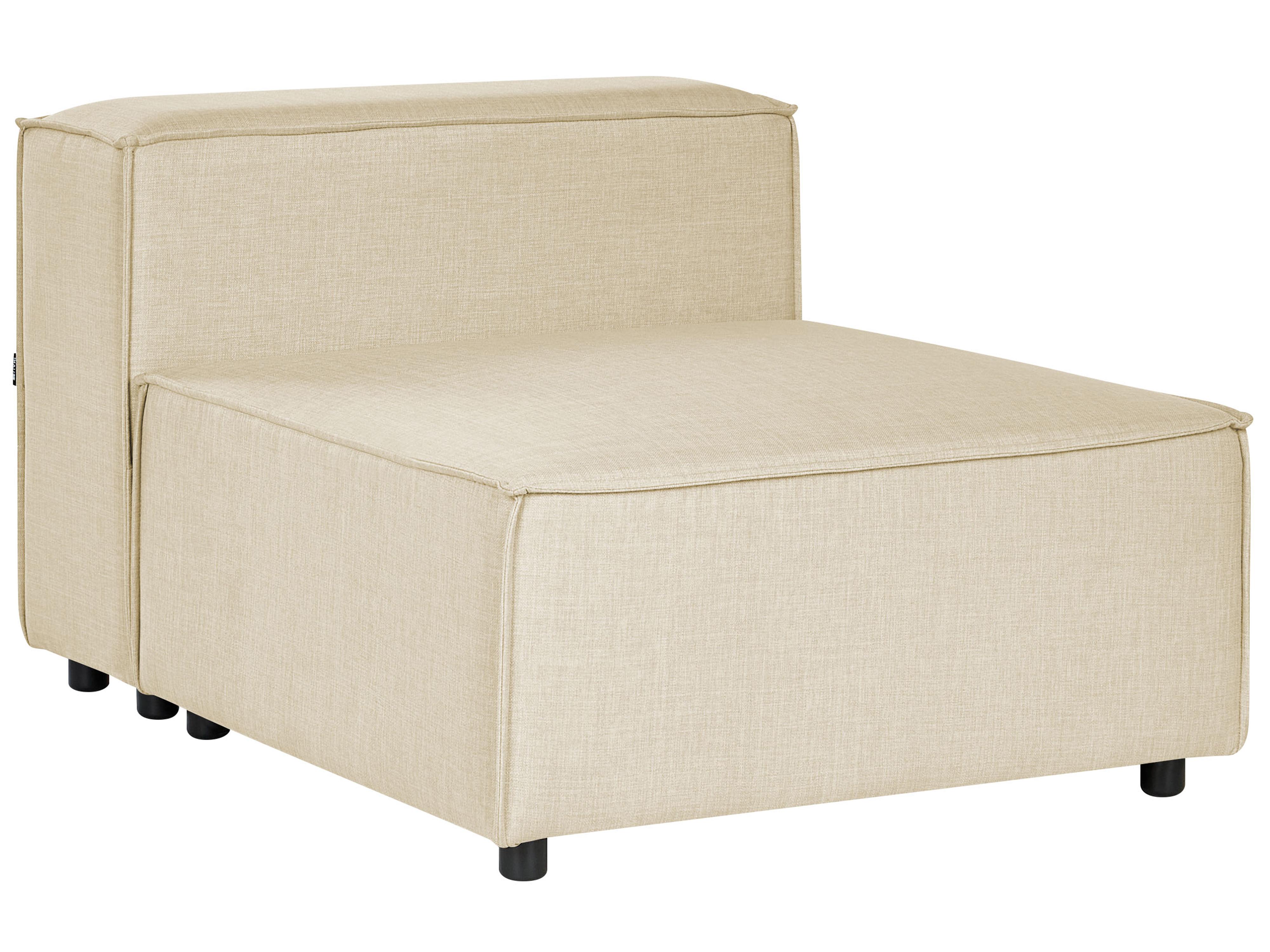 Ottoman APRICA Faux Linen Beige