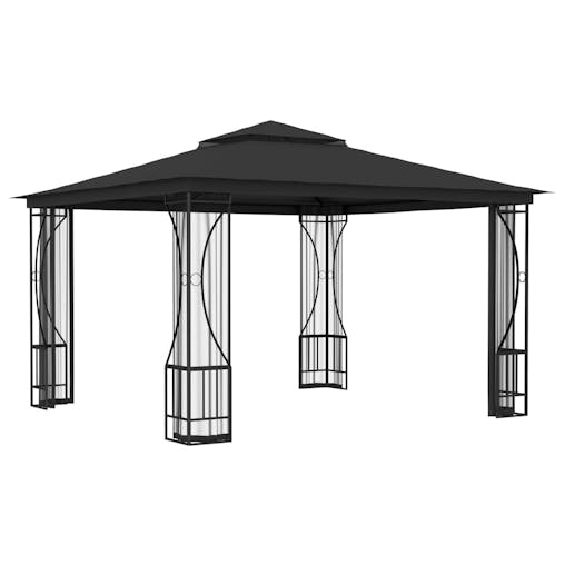 NNEVL Gazebo with Nets 300x300x265 cm Anthracite