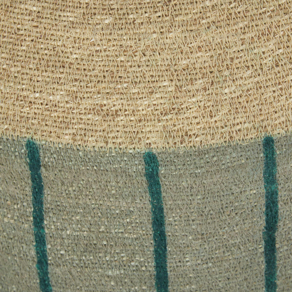 SELMA - Panier en jonc de mer vert et marron