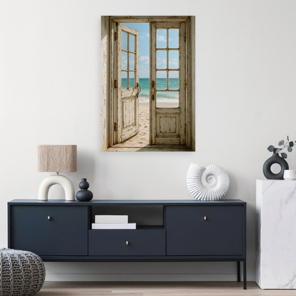 Obraz do salonu sypialni, Shabby Chic Widok na plażę 20x30