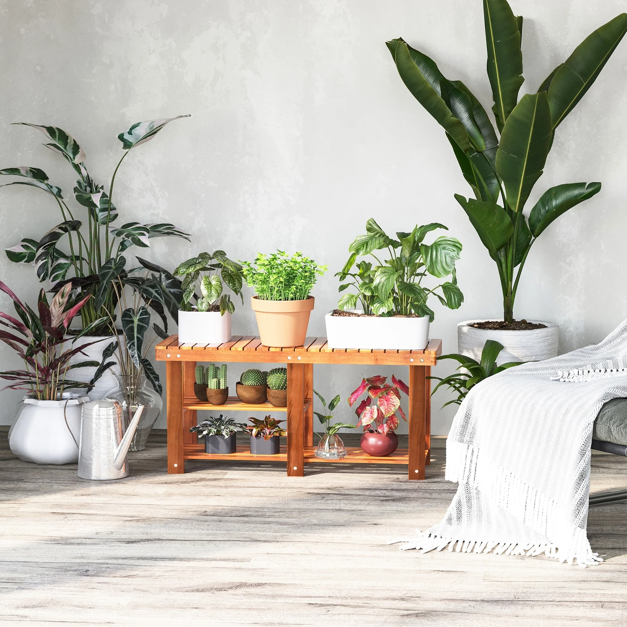 3-Tier Shoe Rack Bench for Entryway, Hallway, Livingroom