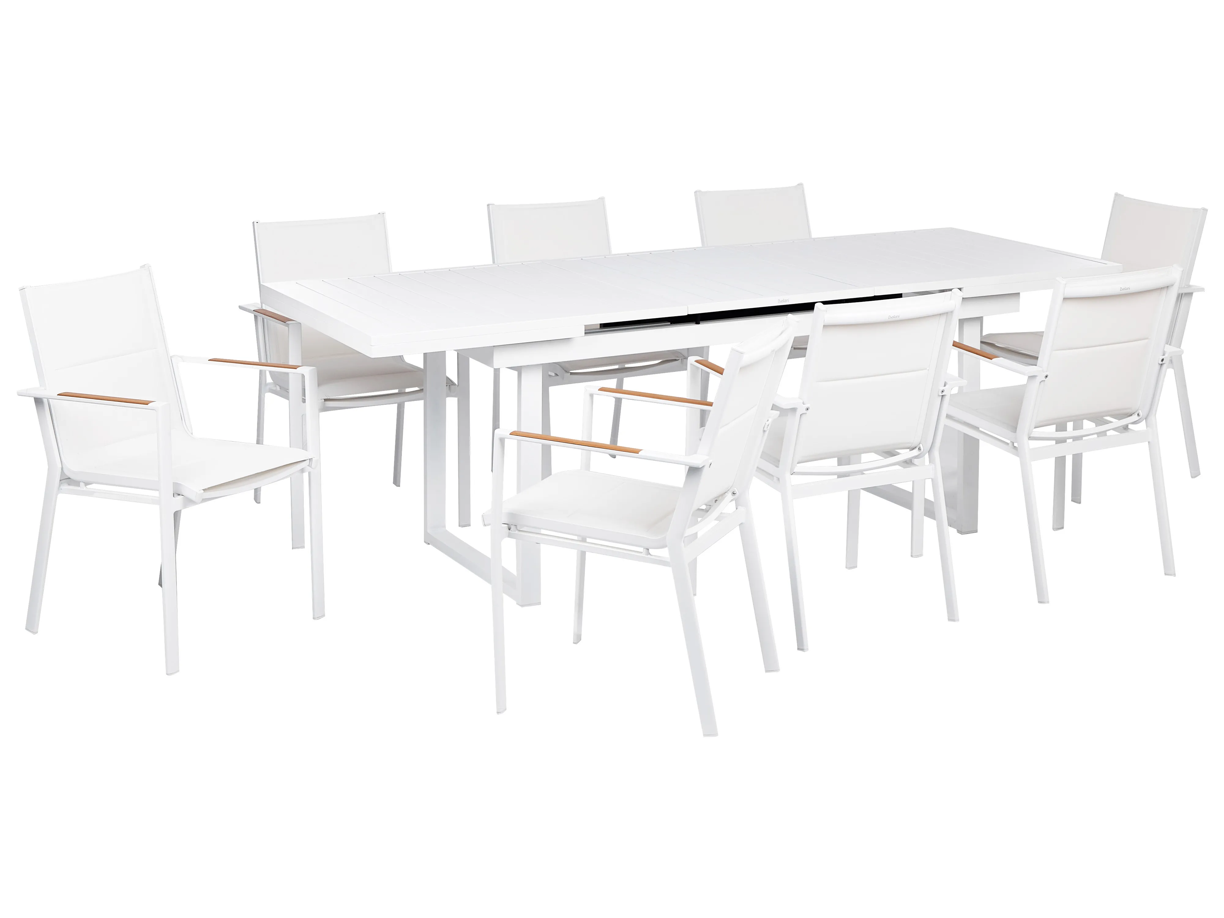 Garden Dining Set 6 Seater VALCANETTO/BUSSETO Metal White
