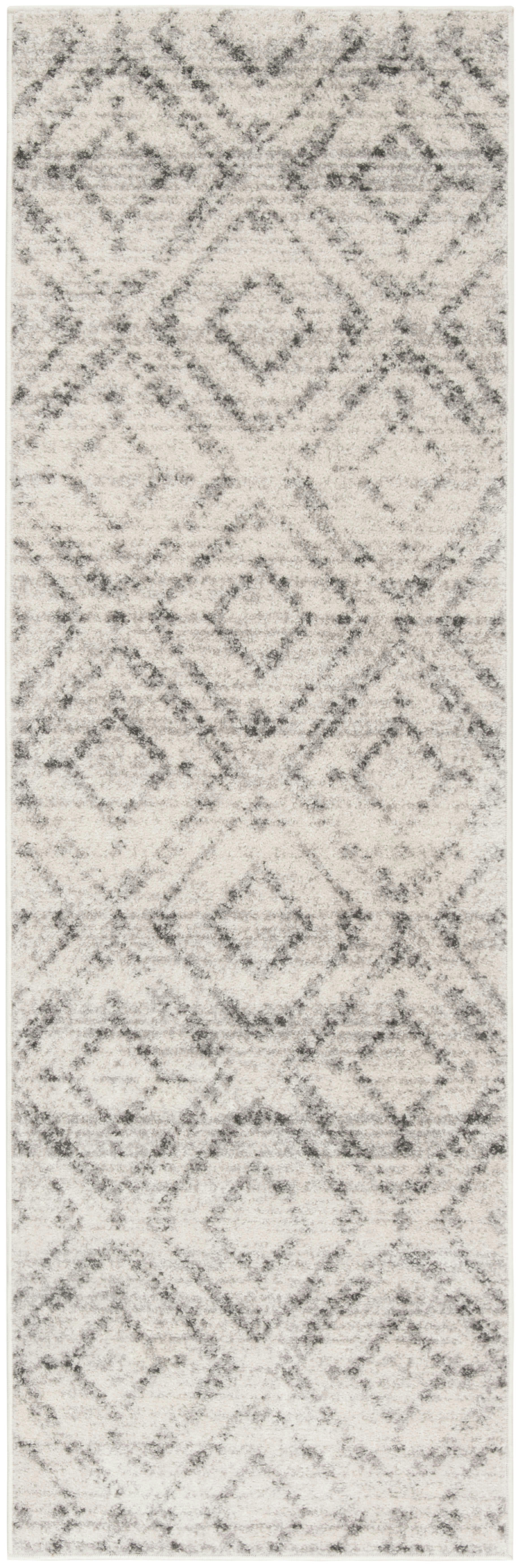 ADIRONDACK - Tapis de salon interieur en gris clair & gris, 76 x 244 cm