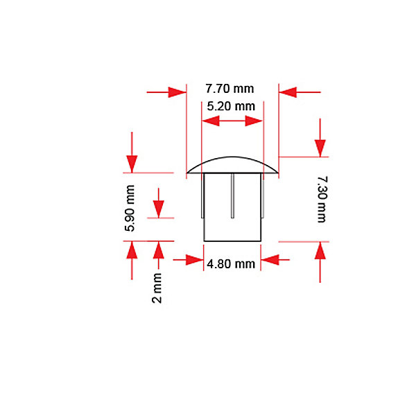 Cache trou GoodHome L. 5,2 mm plastique blanc vendu par 230 pièces