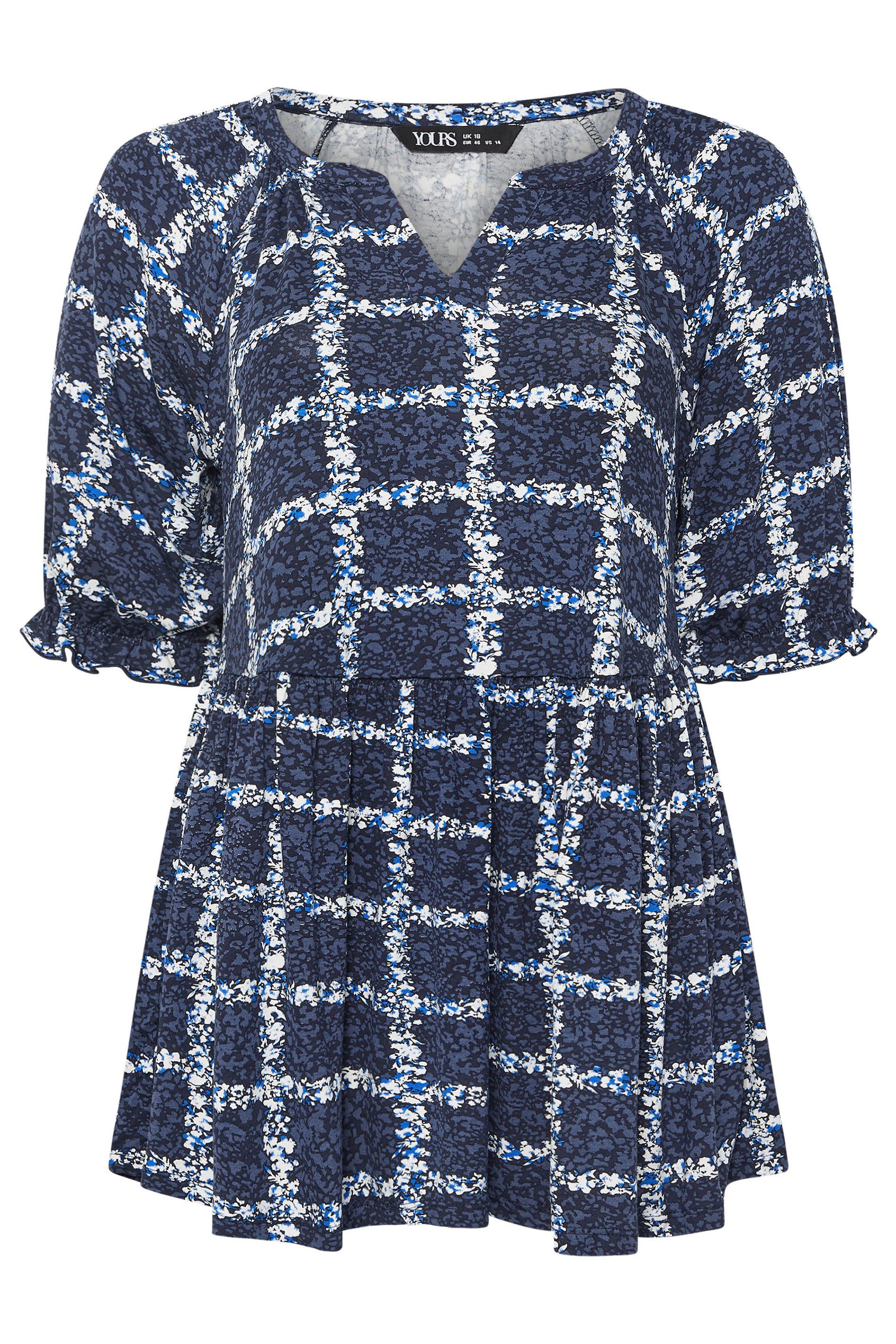 Yours Abstract Notch Neck Top