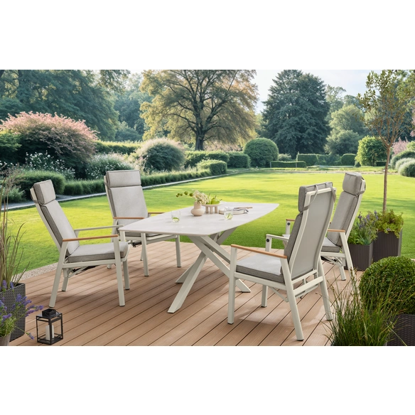 Gartentisch »Como Spider«, Aluminium, LxBxH: 220 x 100 x 75cm, beige/taupe