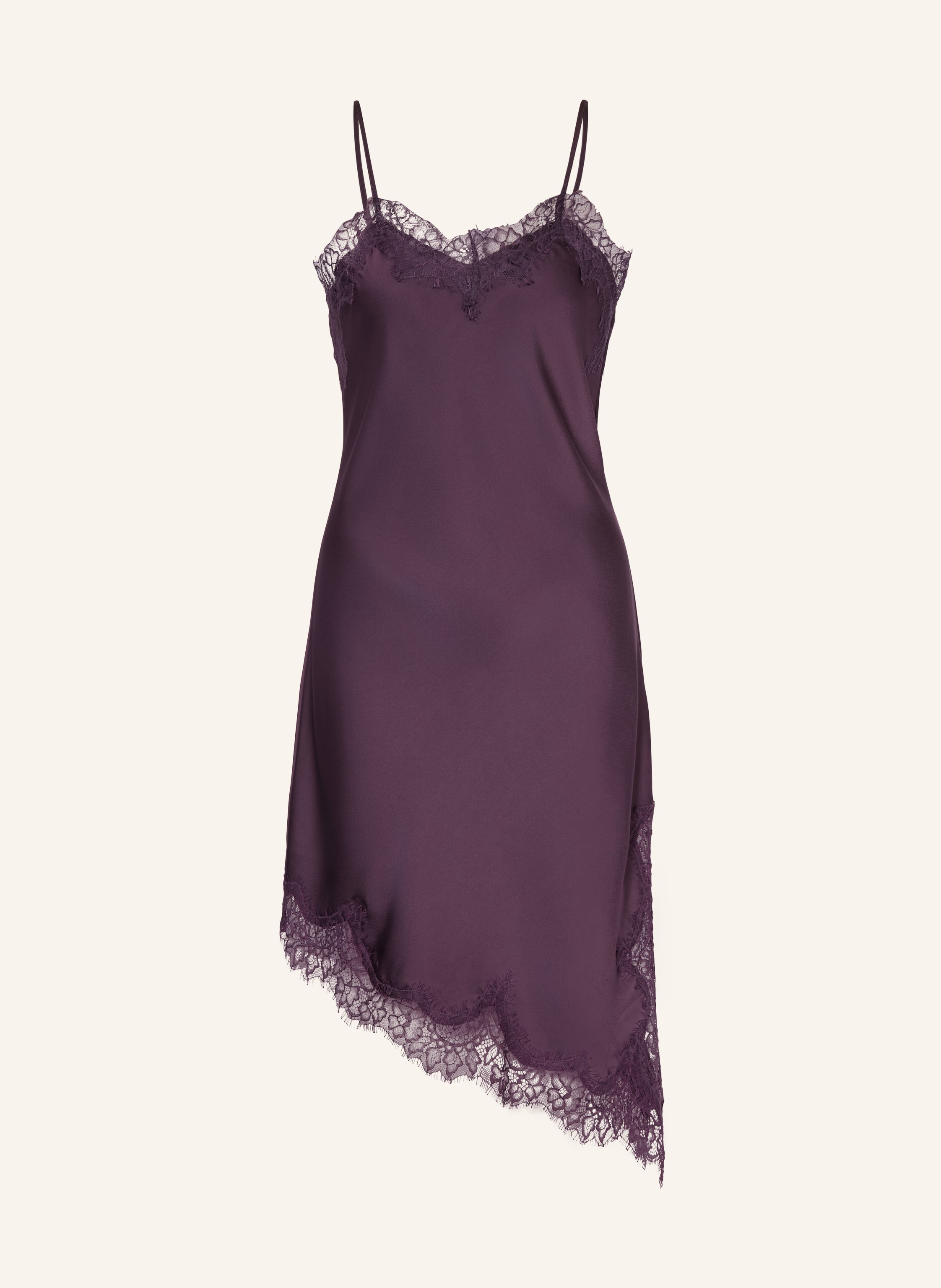 Rich & Royal Satinkleid mit Spitze