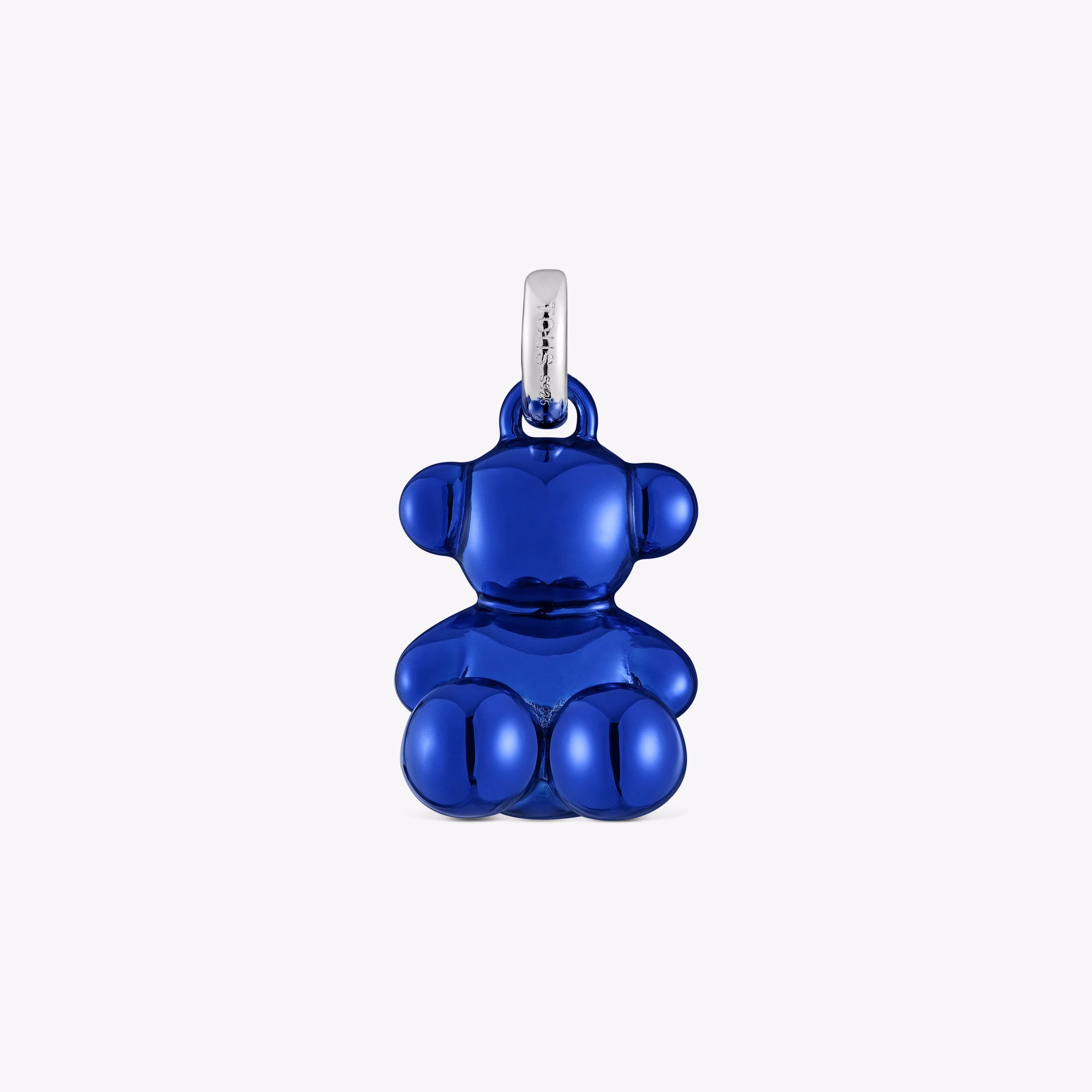 Colgante oso mediano de acero en color azul marino Bold Bear