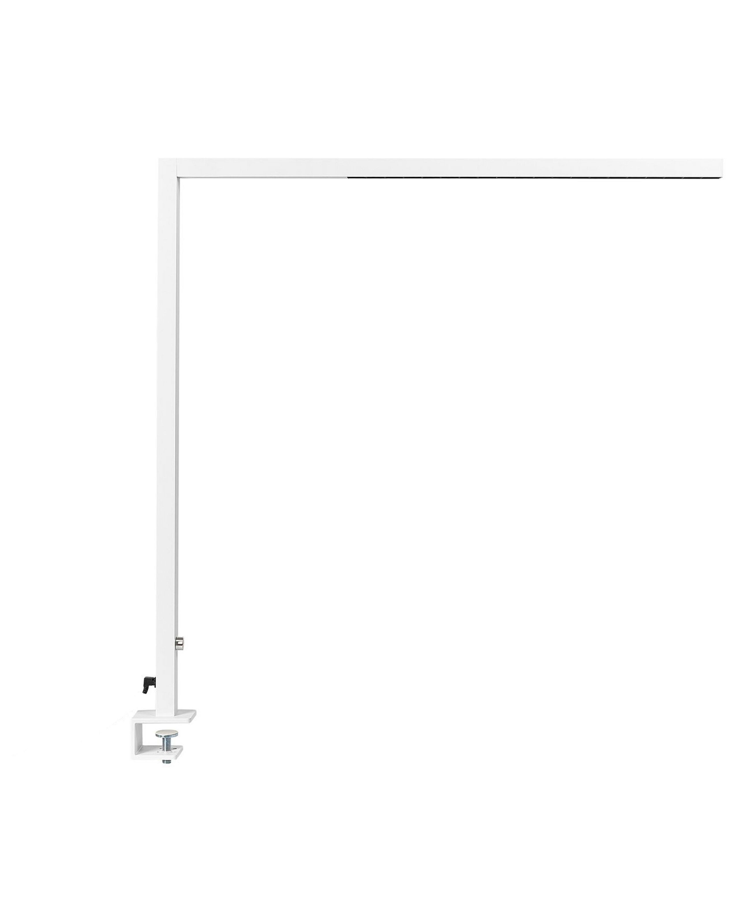 Lampa biurkowa LED zacisk ściemniacz biała