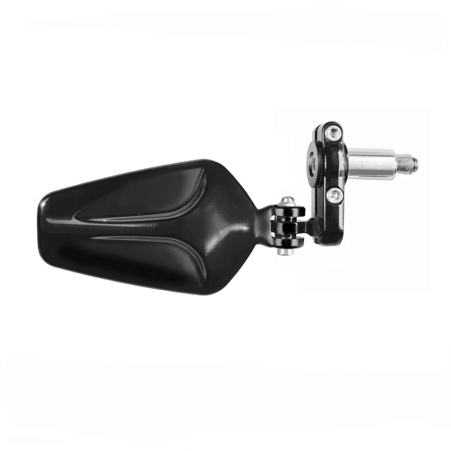 Ken Sean Triangle Bar End Mirror, Matte Black, 7/8-Inch