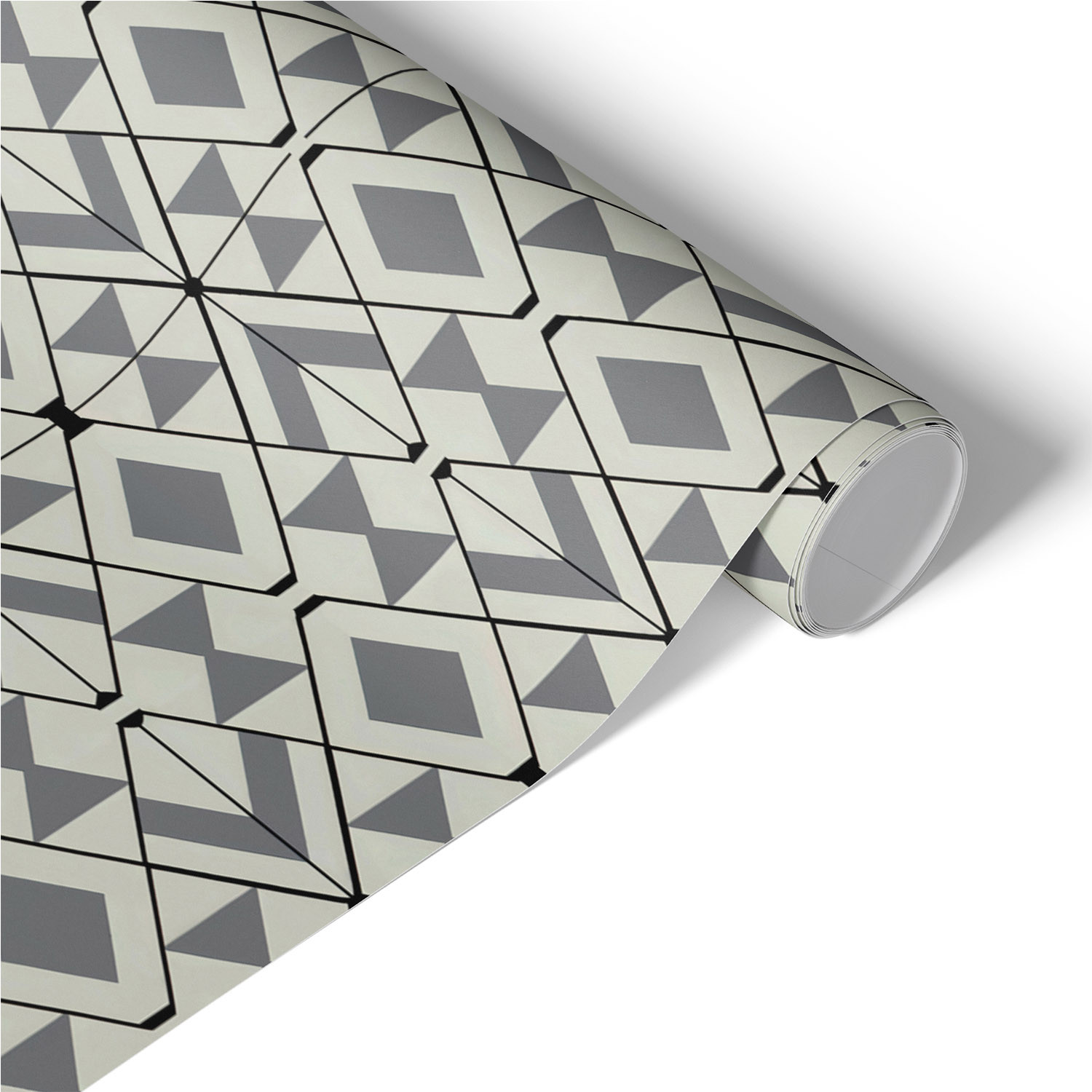 Okleina na meble Szaro-czarna geometria 50x100 Folia samoprzylepna