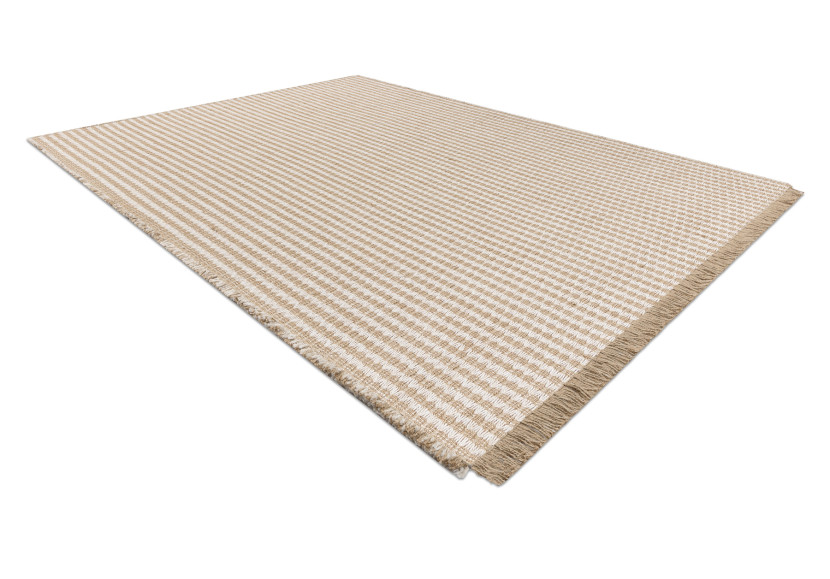 Dywan JUTE 3650 krem / beż linie - jutowy, płaskotkany, 60x100 cm