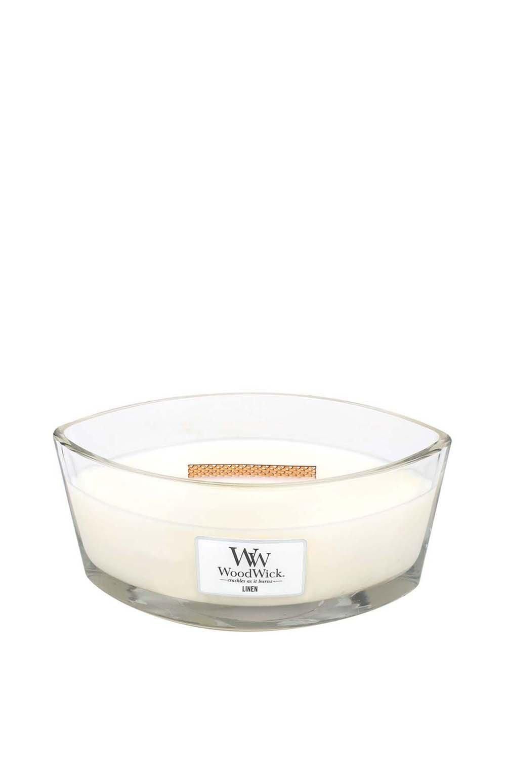 Woodwick Linen Spa Ellipse Candle